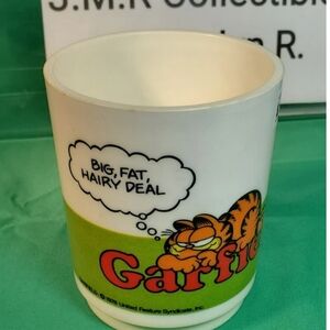 Garfield! vintage "Have A Nice Day" plastic cup/mug, Deka (1970s, Made in USA)
